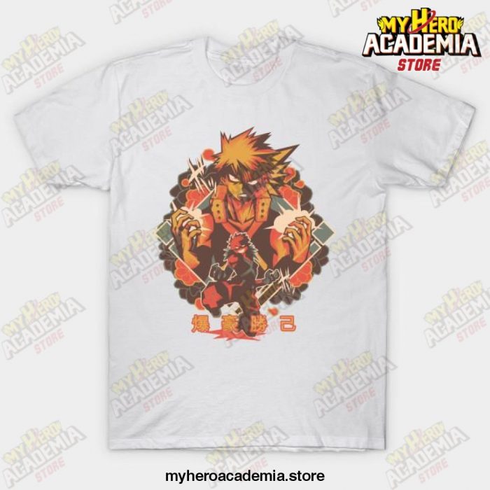 Floral Katsuki Bakugo T-Shirt White / S