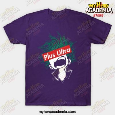 Izuku Midoriya Plus Ultra Hero Mha T-Shirt Purple / S