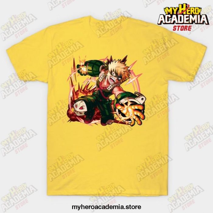 Mha Bakugo Katsuki T-Shirt Yellow / S