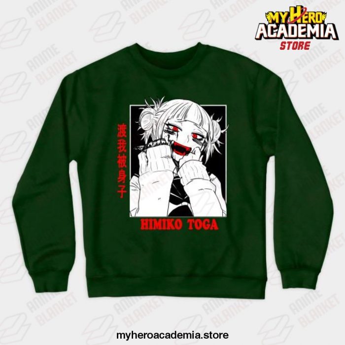 Mha Himiko Toga Bloody Crewneck Sweatshirt Green / S