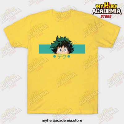 Mha Midoriya Izuku Anime T-Shirt Yellow / S