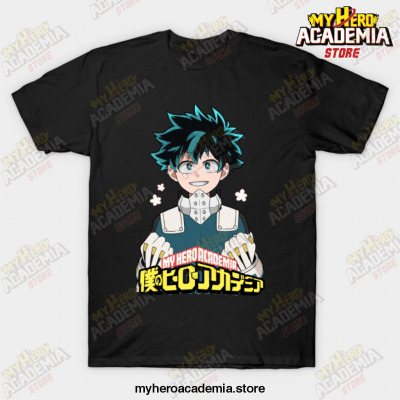 Midoriya Izuku Deku Boku No Hero Academia T-Shirt Black / S