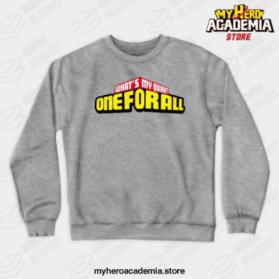 Midoriya One For All Crewneck Sweatshirt Gray / S