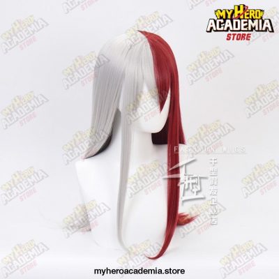 My Hero Academia Todoroki Shoto Women Long Wig Cosplay Costume Boku No Red And White Hair Halloween