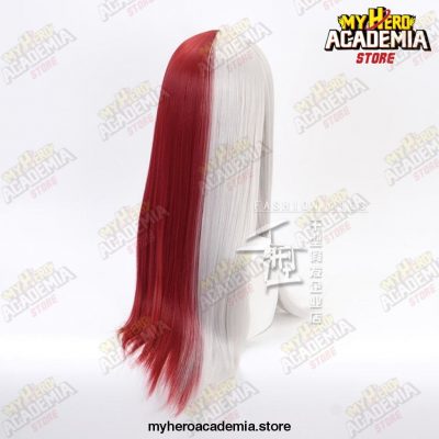 My Hero Academia Todoroki Shoto Women Long Wig Cosplay Costume Boku No Red And White Hair Halloween