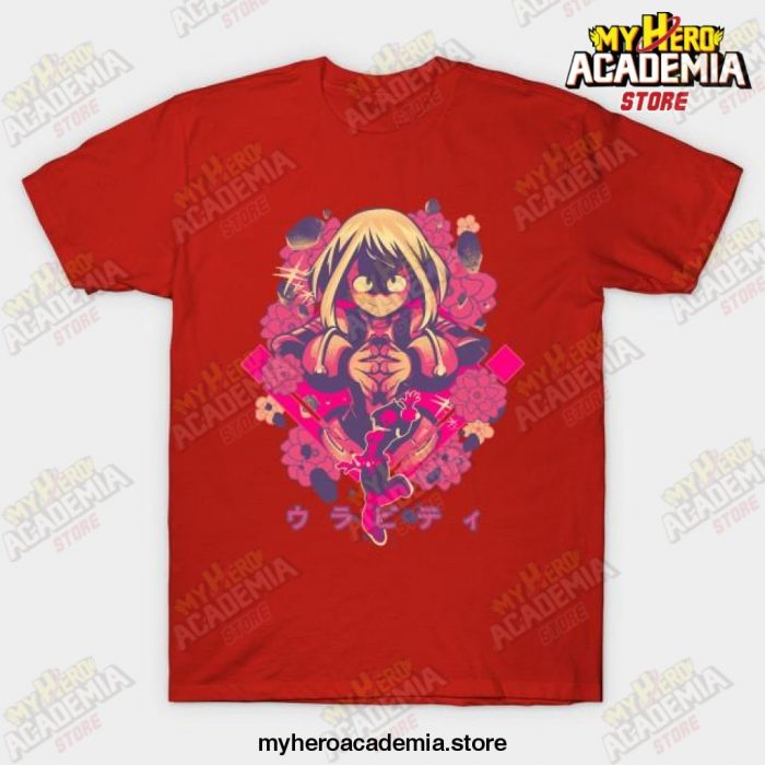 Ochaco Uraraka Floral T-Shirt Red / S