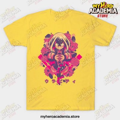 Ochaco Uraraka Floral T-Shirt Yellow / S