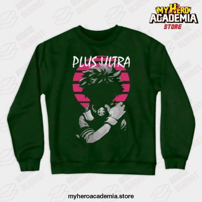 Plus Ultra Anime Mha Crewneck Sweatshirt Green / S