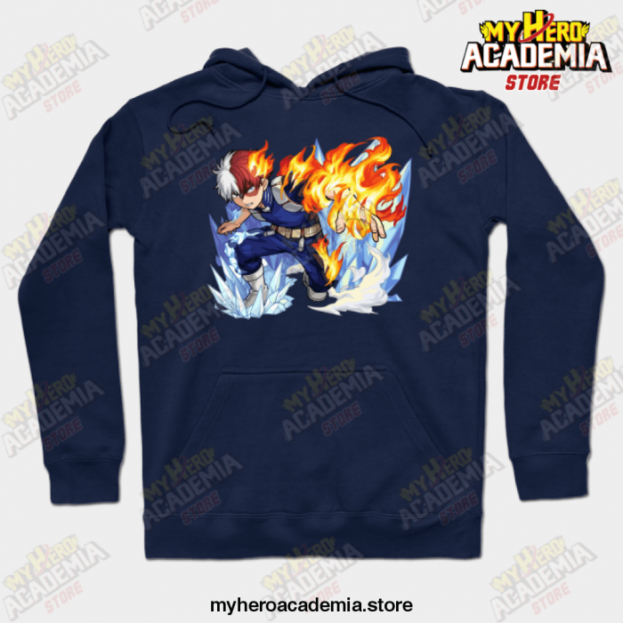 Todoroki Shoto - Boku No Hero Academia Hoodie Navy Blue / S