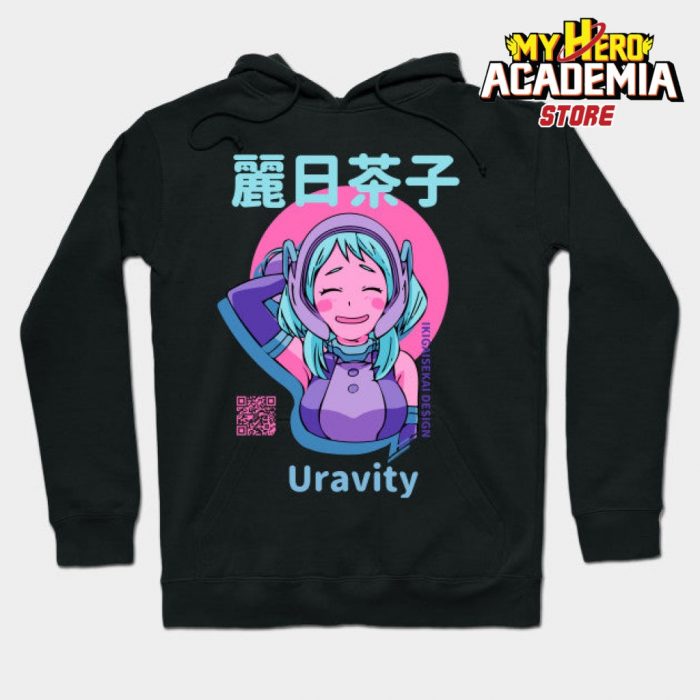 Aesthetic Ochaco Uraraka Hoodie Black / S