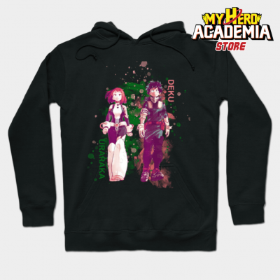 Uraraka X Deku Hoodie Black / S