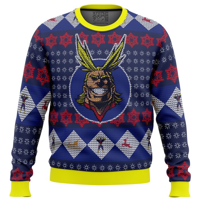 All Might My Hero Academia men sweatshirt FRONT mockup - My Hero Academia Store