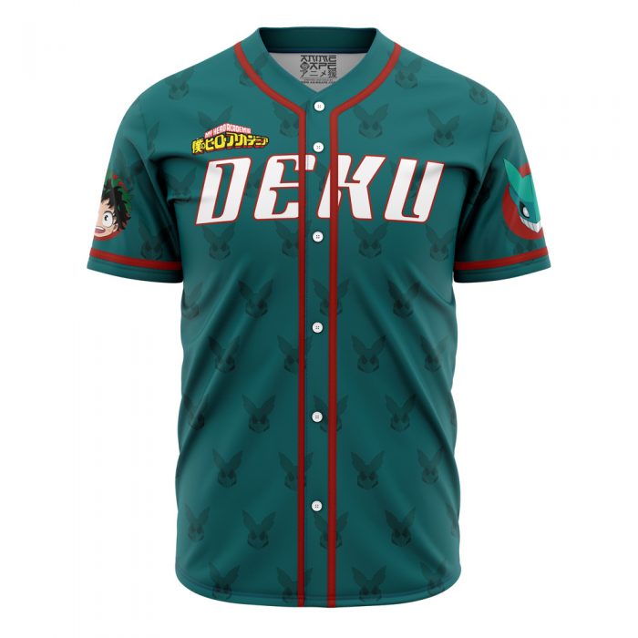 Deku My Hero Academia AOP Baseball Jersey FRONT Mockup - My Hero Academia Store