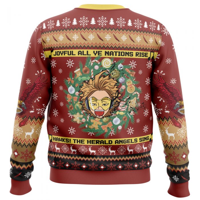 Hawks Singing Christmas Song My Hero Academia men sweatshirt BACK mockup - My Hero Academia Store