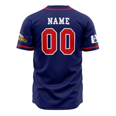 Personalized Training Uniform MHA AOP Baseball Jersey BACK Mockup - My Hero Academia Store