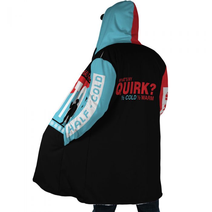 Shoto My Hero Academia AOP Hooded Cloak Coat SIDE Mockup - My Hero Academia Store