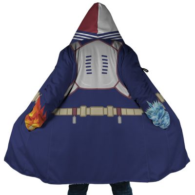 Todoroki Shouto My Hero Academia Hooded Cloak Coat MAIN Mockup - My Hero Academia Store