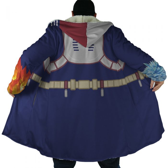 Todoroki Shouto My Hero Academia Hooded Cloak Coat NO HOOD Mockup - My Hero Academia Store