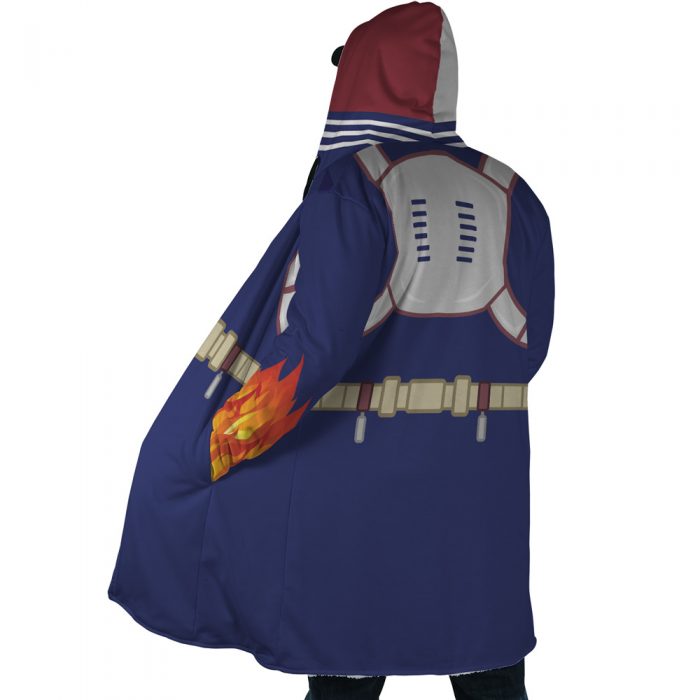 Todoroki Shouto My Hero Academia Hooded Cloak Coat SIDE Mockup - My Hero Academia Store