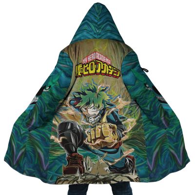 Trippy Deku My Hero Academia AOP Hooded Cloak Coat MAIN Mockup - My Hero Academia Store