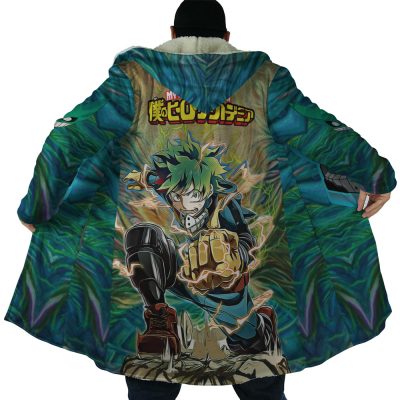 Trippy Deku My Hero Academia AOP Hooded Cloak Coat NO HOOD Mockup - My Hero Academia Store