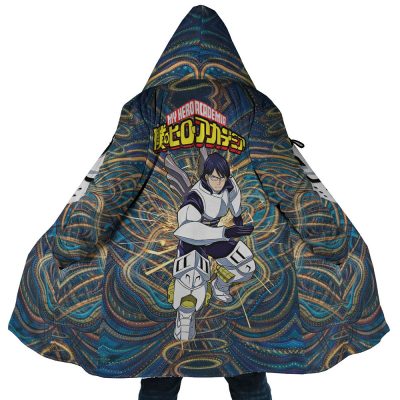 Trippy Engine Ida Tenya My Hero Academia AOP Hooded Cloak Coat MAIN Mockup - My Hero Academia Store