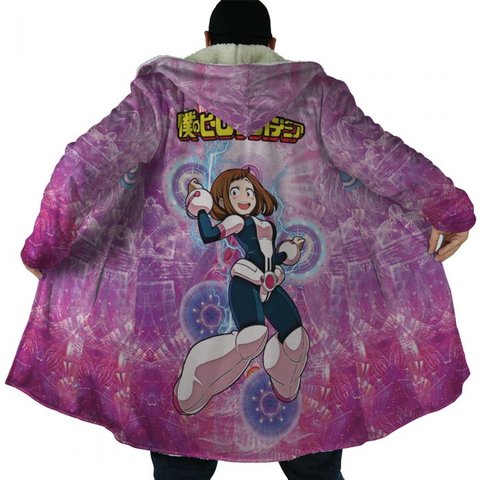 Trippy Uraraka Ochako MHA AOP Hooded Cloak Coat NO HOOD Mockup - My Hero Academia Store