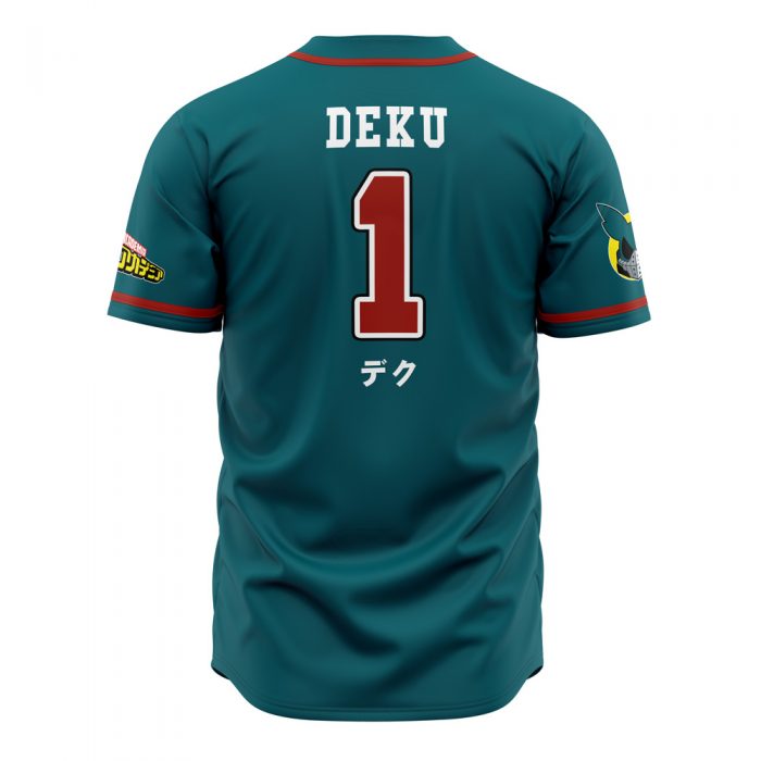 U.A. High School Deku MHA AOP Baseball Jersey AOP Baseball Jersey BACK Mockup - My Hero Academia Store