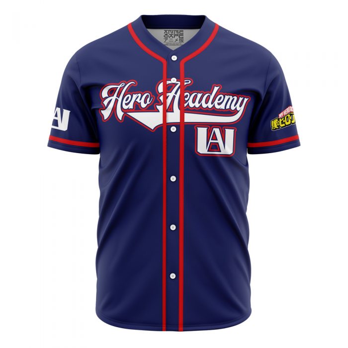 UA Training Uniform MHA AOP Baseball Jersey AOP Baseball Jersey FRONT Mockup - My Hero Academia Store