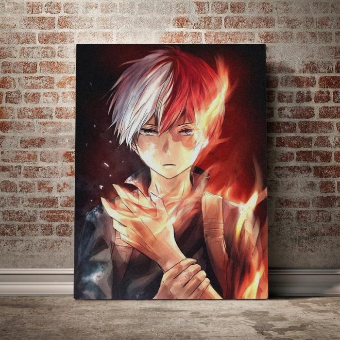 My Hero Academia Shoto Todoroki Fire Wall Art