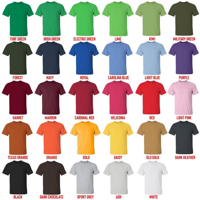 t shirt color chart - My Hero Academia Store